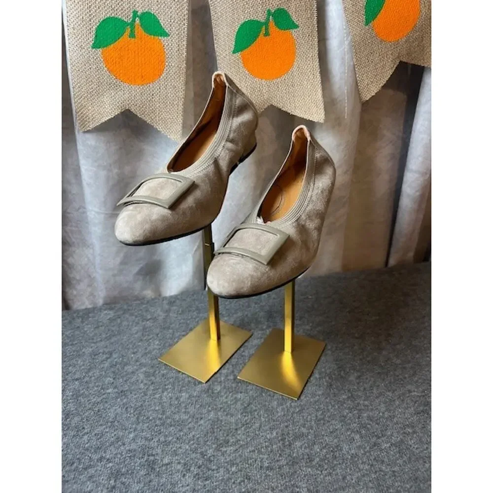L'Amour Des Pieds Floella Leather Pumps Dark Taupe Color Size 8M - Picture 2 of 9